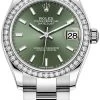 Rolex Datejust 31mm Stainless Steel 278384rbr Mint Green Index Oyster
