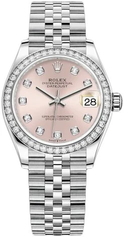 Rolex Datejust 31mm Stainless Steel 278384rbr Pink Diamond Jubilee