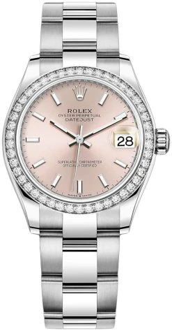 Rolex Datejust 31mm Stainless Steel 278384rbr Pink Index Oyster