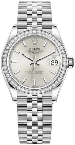 Rolex Datejust 31mm Stainless Steel 278384rbr Silver Index Jubilee