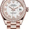 Rolex Lady Datejust 28mm Everose Gold 279135RBR White Roman President 1 Rolex Lady Datejust 28mm Everose Gold 279135RBR White Roman President -Omega Shop 279135RBR White Roman President