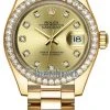 Rolex Lady Datejust 28mm Yellow Gold 279138RBR Champagne Diamond President