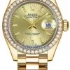 Rolex Lady Datejust 28mm Yellow Gold 279138RBR Champagne Index President