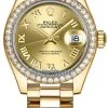 Rolex Lady Datejust 28mm Yellow Gold 279138RBR Champagne Roman President -Omega Shop 279138RBR Champagne Roman President
