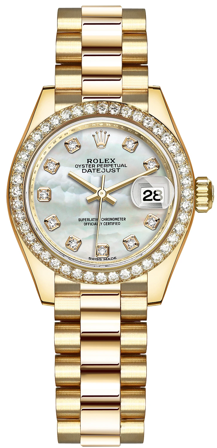 Rolex Lady Datejust 28mm Yellow Gold 279138RBR MOP Diamond President Rolex Lady Datejust 28mm Yellow Gold 279138RBR MOP Diamond President -Omega Shop 279138RBR MOP Diamond President