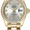 Rolex Lady Datejust 28mm Yellow Gold 279138RBR Silver Diamond President -Omega Shop 279138RBR silver Diamond President