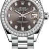 Rolex Lady Datejust 28mm White Gold 279139rbr Dark Grey Diamond President -Omega Shop 279139rbr Dark Grey Diamond President