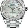 Rolex Lady Datejust 28mm White Gold 279139rbr MOP Diamond President -Omega Shop 279139rbr MOP Diamond President