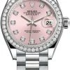 Rolex Lady Datejust 28mm White Gold 279139rbr Pink Diamond President -Omega Shop 279139rbr Pink Diamond President