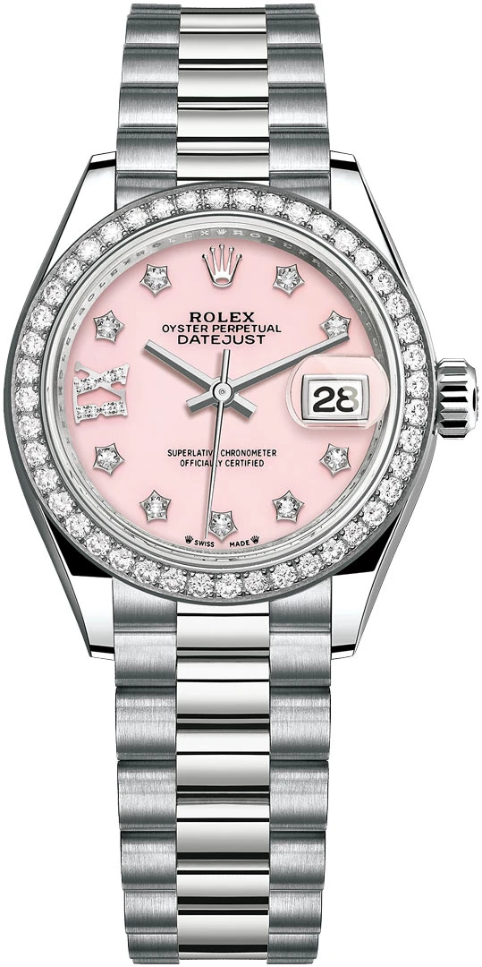 Rolex Lady Datejust 28mm White Gold 279139rbr Pink Opal 17 Diamond President Rolex Lady Datejust 28mm White Gold 279139rbr Pink Opal 17 Diamond President -Omega Shop 279139rbr Pink Opal 17 Diamond President