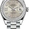 Rolex Lady Datejust 28mm White Gold 279139rbr Silver 17 Diamond President -Omega Shop 279139rbr Silver 17 Diamond President