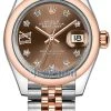 Rolex Lady Datejust 28mm Stainless Steel And Everose Gold 279161 Chocolate 17 Diamond Jubilee -Omega Shop 279161 Chocolate 17 Diamond Jubilee