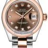 Rolex Lady Datejust 28mm Stainless Steel And Everose Gold 279161 Chocolate Diamond Oyster -Omega Shop 279161 Chocolate Diamond oyster