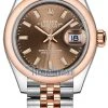 Rolex Lady Datejust 28mm Stainless Steel And Everose Gold 279161 Chocolate Index Jubilee -Omega Shop 279161 Chocolate Index Jubilee