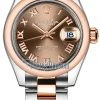Rolex Lady Datejust 28mm Stainless Steel And Everose Gold 279161 Chocolate Roman Oyster -Omega Shop 279161 Chocolate Roman Oyster