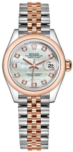 Rolex Lady Datejust 28mm Stainless Steel And Everose Gold 279161 MOP Diamond Jubilee