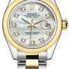 Rolex Lady Datejust 28mm Stainless Steel And Yellow Gold 279163 MOP Diamond Oyster -Omega Shop 279163 MOP Diamond Oyster