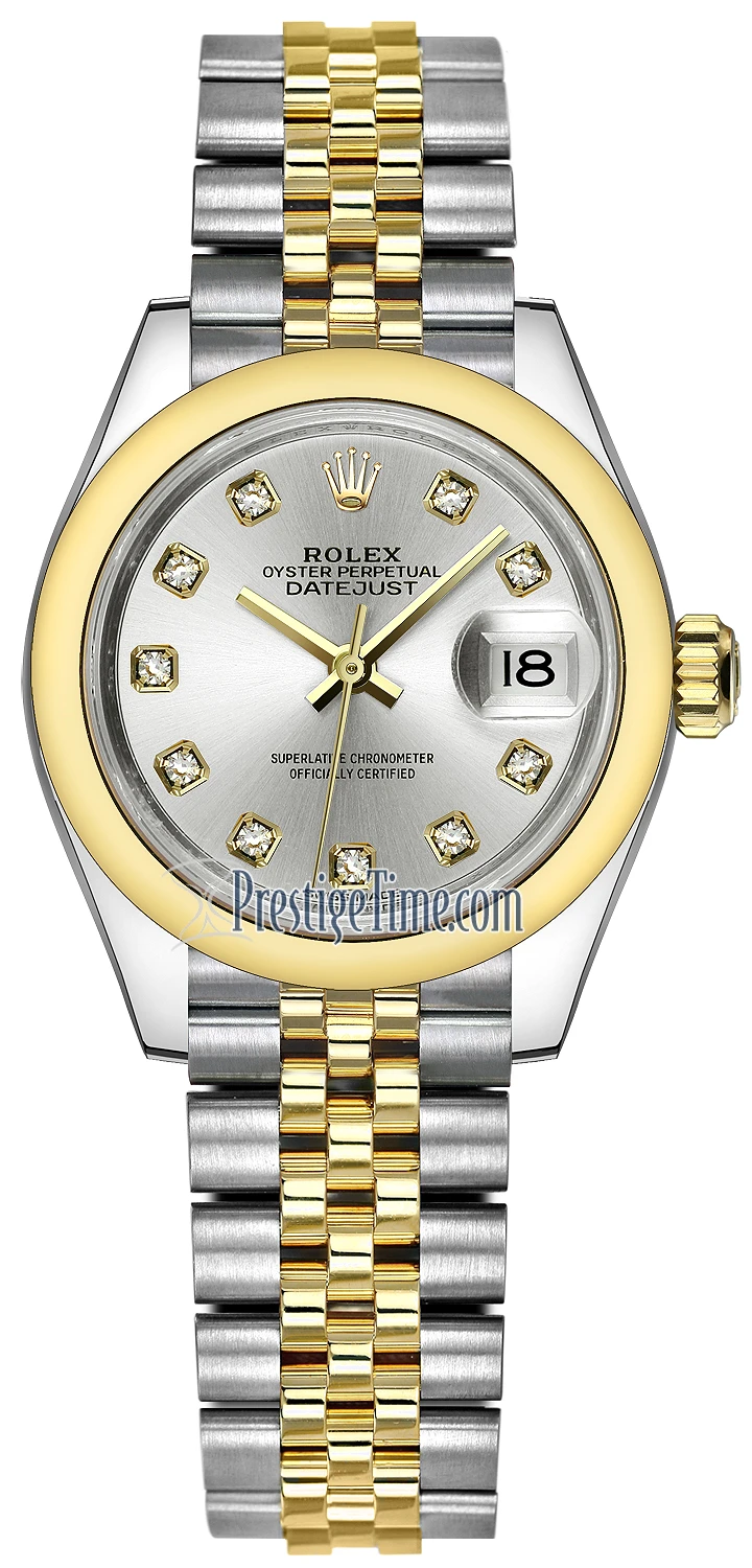 Rolex Lady Datejust 28mm Stainless Steel and Yellow Gold 279163 Silver Diamond Jubilee Rolex Lady Datejust 28mm Stainless Steel And Yellow Gold 279163 Silver Diamond Jubilee -Omega Shop 279163 Silver Diamond Jubilee