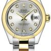 Rolex Lady Datejust 28mm Stainless Steel And Yellow Gold 279163 Silver Diamond Oyster -Omega Shop 279163 Silver Diamond Oyster