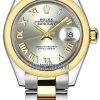 Rolex Lady Datejust 28mm Stainless Steel And Yellow Gold 279163 Silver Roman Oyster -Omega Shop 279163 Silver Roman Oyster