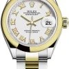 Rolex Lady Datejust 28mm Stainless Steel And Yellow Gold 279163 White Roman Oyster