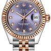 Rolex Lady Datejust 28mm Stainless Steel And Everose Gold 279171 Aubergine Diamond Jubilee -Omega Shop 279171 Aubergine Diamond Jubilee