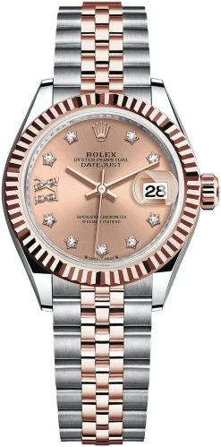 Rolex Lady Datejust 28mm Stainless Steel And Everose Gold 279171 Rose 17 Diamond Jubilee