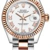 Rolex Lady Datejust 28mm Stainless Steel And Everose Gold 279171 White Roman Oyster -Omega Shop 279171 White Roman Oyster