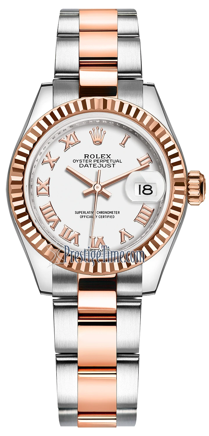 Rolex Lady Datejust 28mm Stainless Steel and Everose Gold 279171 White Roman Oyster Rolex Lady Datejust 28mm Stainless Steel And Everose Gold 279171 White Roman Oyster -Omega Shop 279171 White Roman Oyster