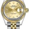 Rolex Lady Datejust 28mm Stainless Steel And Yellow Gold 279173 Champagne 17 Diamond Jubilee -Omega Shop 279173 Champagne 17 Diamond Jubilee