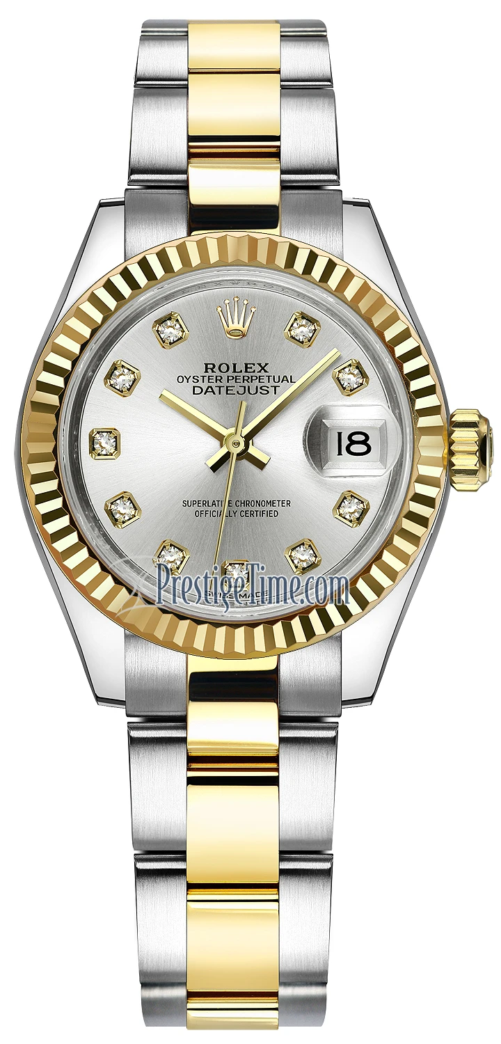 Rolex Lady Datejust 28mm Stainless Steel and Yellow Gold 279173 Silver Diamond Oyster Rolex Lady Datejust 28mm Stainless Steel And Yellow Gold 279173 Silver Diamond Oyster -Omega Shop 279173 Silver Diamond Oyster