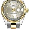 Rolex Lady Datejust 28mm Stainless Steel And Yellow Gold 279173 Silver Index Oyster