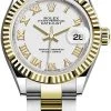 Rolex Lady Datejust 28mm Stainless Steel And Yellow Gold 279173 White Roman Oyster