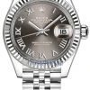 Rolex Lady Datejust 28mm Stainless Steel 279174 Dark Grey Roman Jubilee -Omega Shop 279174 Grey Roman Jubilee