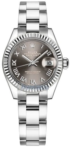 Rolex Lady Datejust 28mm Stainless Steel 279174 Dark Grey Roman Oyster