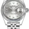 Rolex Lady Datejust 28mm Stainless Steel 279174 Silver 17 Diamond Jubilee -Omega Shop 279174 Silver 17 Diamond Jubilee