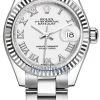 Rolex Lady Datejust 28mm Stainless Steel 279174 White Roman Oyster