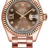 Rolex Lady Datejust 28mm Everose Gold 279175 Chocolate 17 Diamond President 1 Rolex Lady Datejust 28mm Everose Gold 279175 Chocolate 17 Diamond President -Omega Shop 279175 Chocolate 17 Diamond President