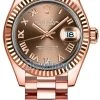 Rolex Lady Datejust 28mm Everose Gold 279175 Chocolate Roman President -Omega Shop 279175 Chocolate Roman President