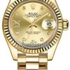 Rolex Lady Datejust 28mm Yellow Gold 279178 Champagne 17 Diamond President -Omega Shop 279178 Champagne 17 Diamond President