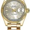 Rolex Lady Datejust 28mm Yellow Gold 279178 Silver Index President