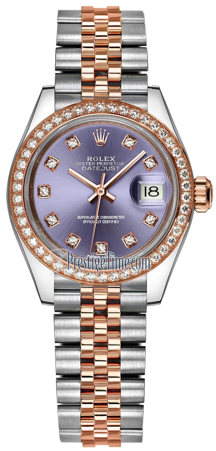 Rolex Lady Datejust 28mm Stainless Steel and Everose Gold 279381RBR Aubergine Diamond Jubilee Rolex Lady Datejust 28mm Stainless Steel And Everose Gold 279381RBR Aubergine Diamond Jubilee -Omega Shop 279381RBR Aubergine Diamond Jubilee