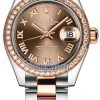 Rolex Lady Datejust 28mm Stainless Steel And Everose Gold 279381RBR Chocolate Roman Oyster 1 Rolex Lady Datejust 28mm Stainless Steel And Everose Gold 279381RBR Chocolate Roman Oyster -Omega Shop 279381RBR Chocolate Roman Oyster