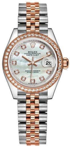 Rolex Lady Datejust 28mm Stainless Steel And Everose Gold 279381RBR MOP Diamond Jubilee