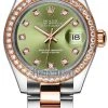 Rolex Lady Datejust 28mm Stainless Steel And Everose Gold 279381RBR Olive Green Diamond Oyster 1 Rolex Lady Datejust 28mm Stainless Steel And Everose Gold 279381RBR Olive Green Diamond Oyster -Omega Shop 279381RBR Olive Green Diamond Oyster