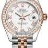 Rolex Lady Datejust 28mm Stainless Steel And Everose Gold 279381RBR White Roman Jubilee -Omega Shop 279381RBR White Roman Jubilee