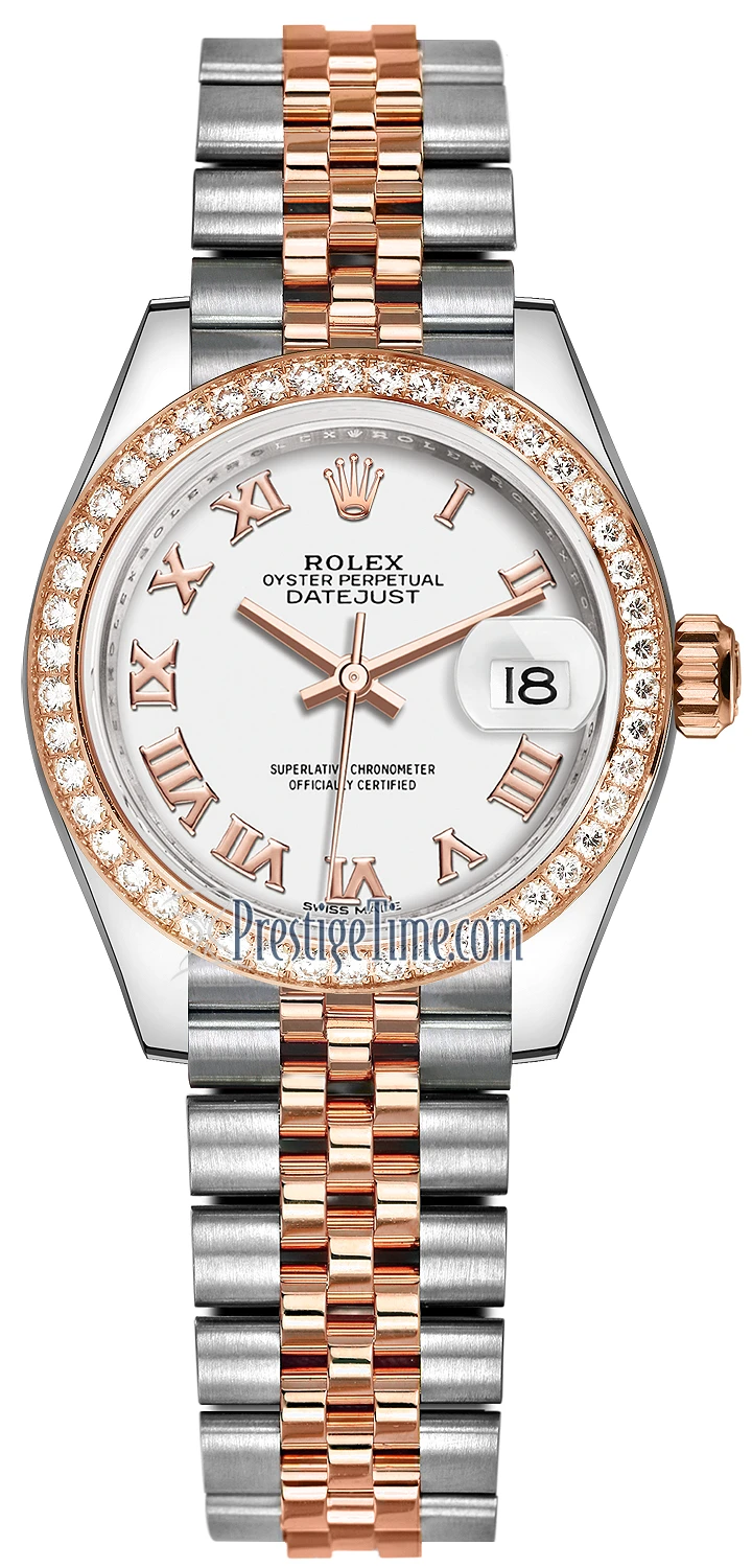 Rolex Lady Datejust 28mm Stainless Steel and Everose Gold 279381RBR White Roman Jubilee Rolex Lady Datejust 28mm Stainless Steel And Everose Gold 279381RBR White Roman Jubilee -Omega Shop 279381RBR White Roman Jubilee