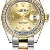 Rolex Lady Datejust 28mm Stainless Steel And Yellow Gold 279383RBR Champagne 17 Diamond Oyster -Omega Shop 279383RBR Champagne 17 Diamond Oyster