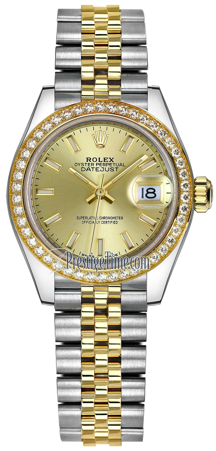 Rolex Lady Datejust 28mm Stainless Steel and Yellow Gold 279383RBR Champagne Index Jubilee Rolex Lady Datejust 28mm Stainless Steel And Yellow Gold 279383RBR Champagne Index Jubilee -Omega Shop 279383RBR Champagne Index Jubilee