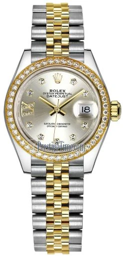 Rolex Lady Datejust 28mm Stainless Steel And Yellow Gold 279383RBR Silver 17 Diamond Jubilee